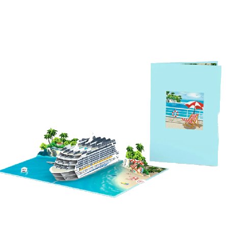 Pop-Up Karte Kreuzfahrtschiff