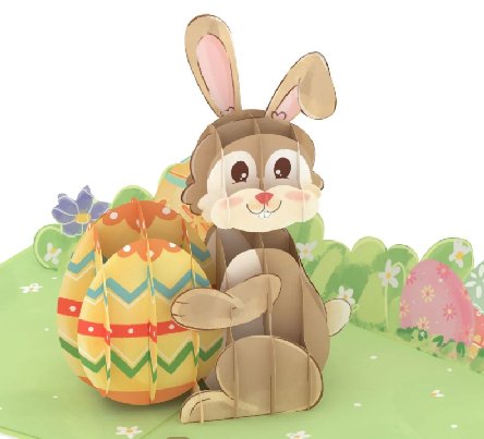 Pop-Up Karte Ostern - Osterhase