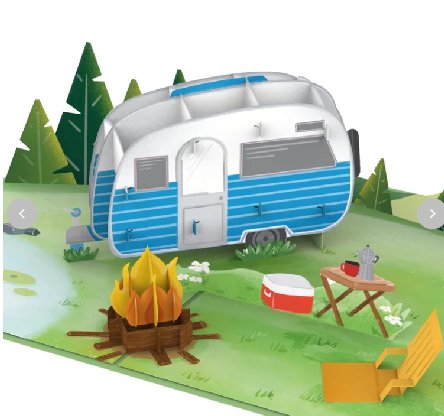 Pop-Up Karte Camping