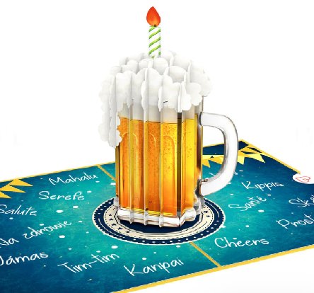 Pop-Up Karte Happy Beerthday