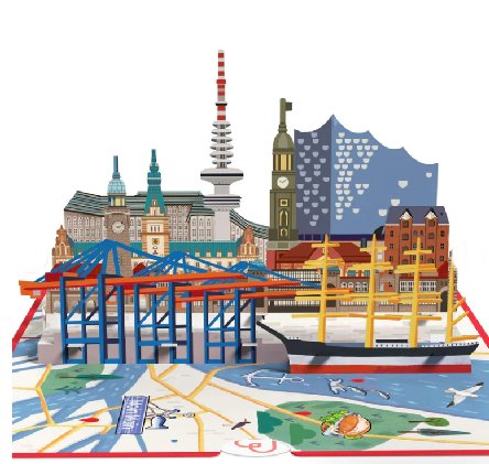 Pop-Up Karte Hamburg