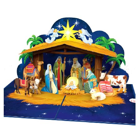 Pop-Up Karte Weihnachtskrippe