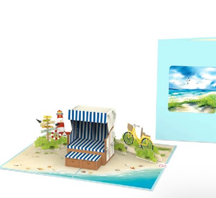 Pop-Up Karte Strandkorb