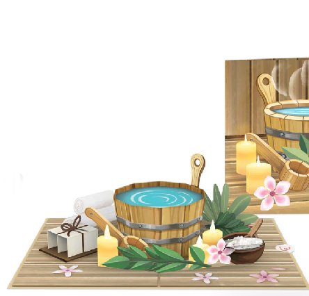 Pop-Up Karte Sauna