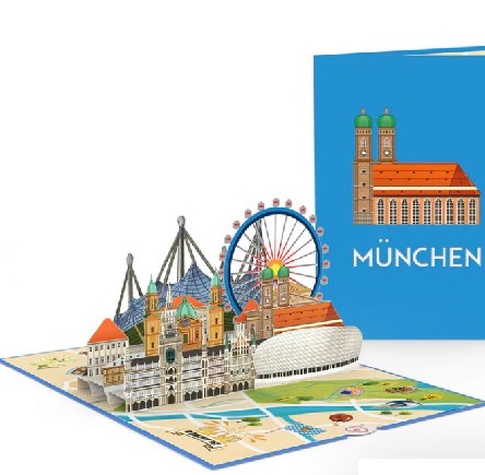 Pop-Up Karte Mnchen
