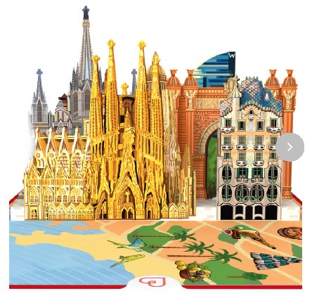 Pop Up Karte Barcelona