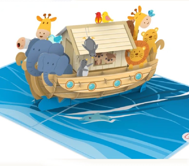 Arche Noah (Taufe) Pop-Up Karte