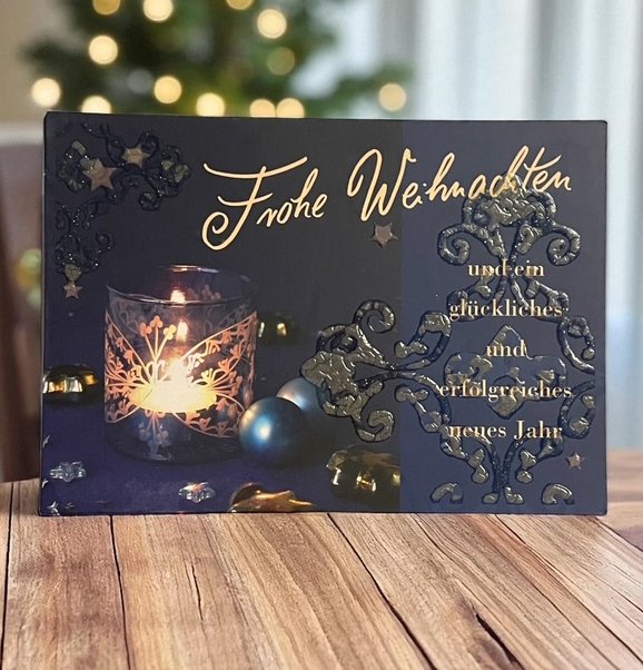 Weihnachtskarte Glamour zum kleinen Preis