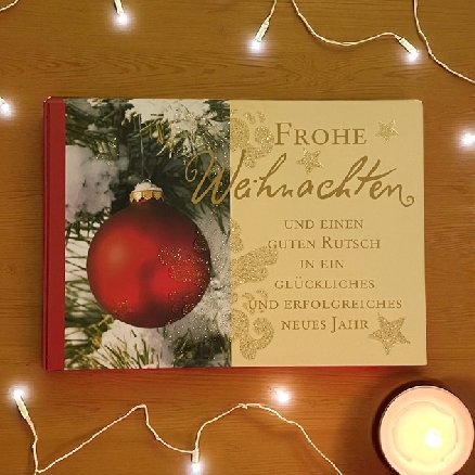 Weihnachtskarte Glamour zum kleinen Preis
