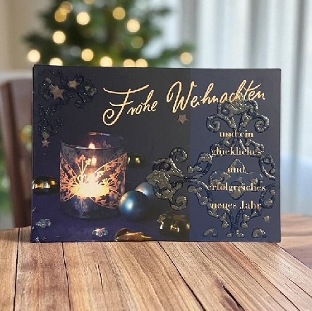 Weihnachtskarte Glamour zum kleinen Preis