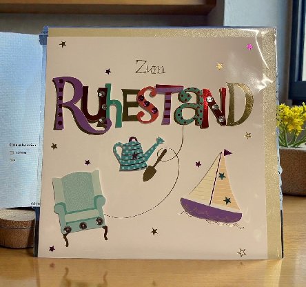 Ruhestand Karte 21 x 21 cm