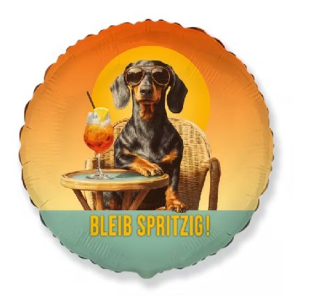 Ballon zum Geburtstag mit Dackel