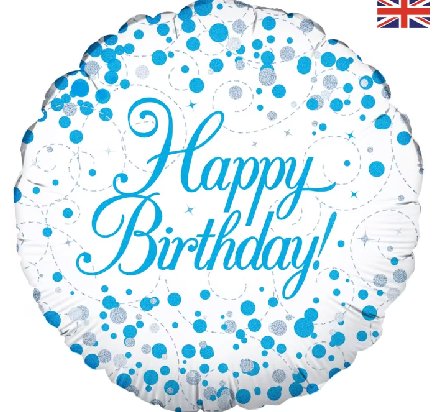 Ballon zum Geburtstag, Holo Blue