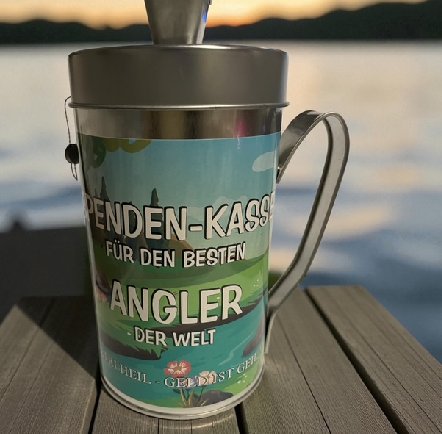 	    Spardose Angler, Spendenkasse