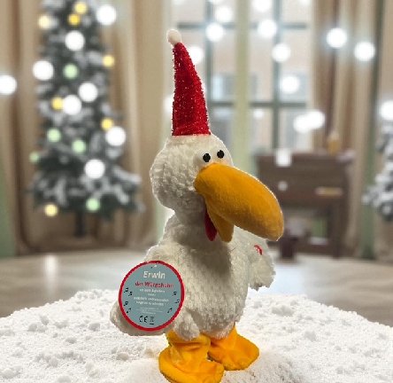 Weihnachten Würge-Huhn Erwin mit Funktion