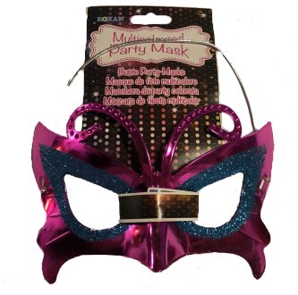 Party Karneval Maske pink/trkis