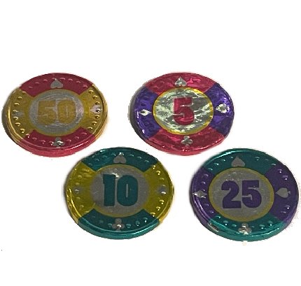 Casino Pokerchips aus Schokolade, 1 kg