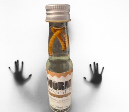 Wurmwasser - Wodka mit Wrmern, 2 Stck